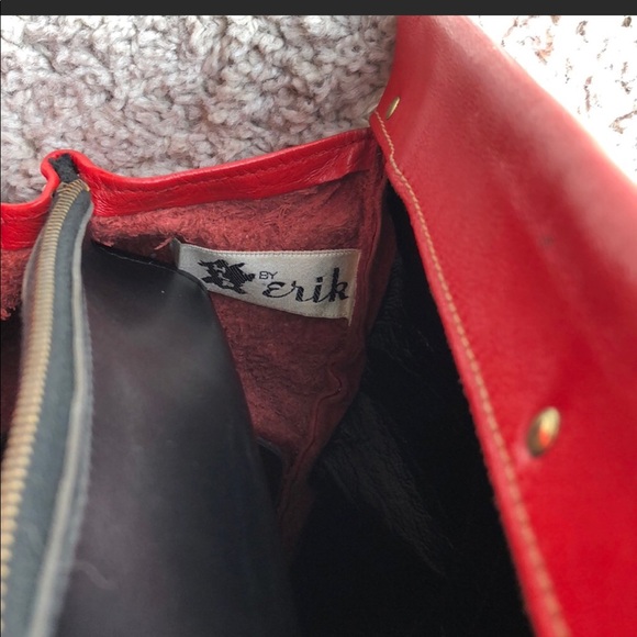 HLP by Erik Red leather bag. - Picture 8 of 8